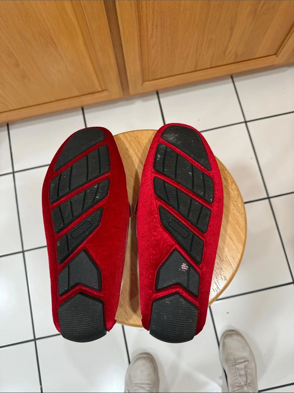 Amali Roberto Red Velvet Driving Moccasin Loafers Men’s Size 12